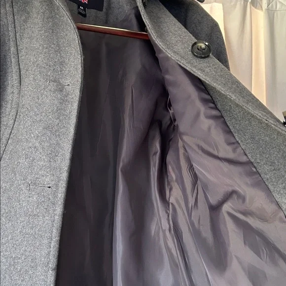 London Fog Gray Pea Coat - Picture 6 of 11